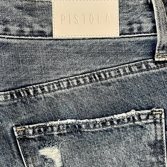 Anthropologie Pistola High Rise Distressed Boyfriend Jeans Sz. 27 - Picture 7 of 9